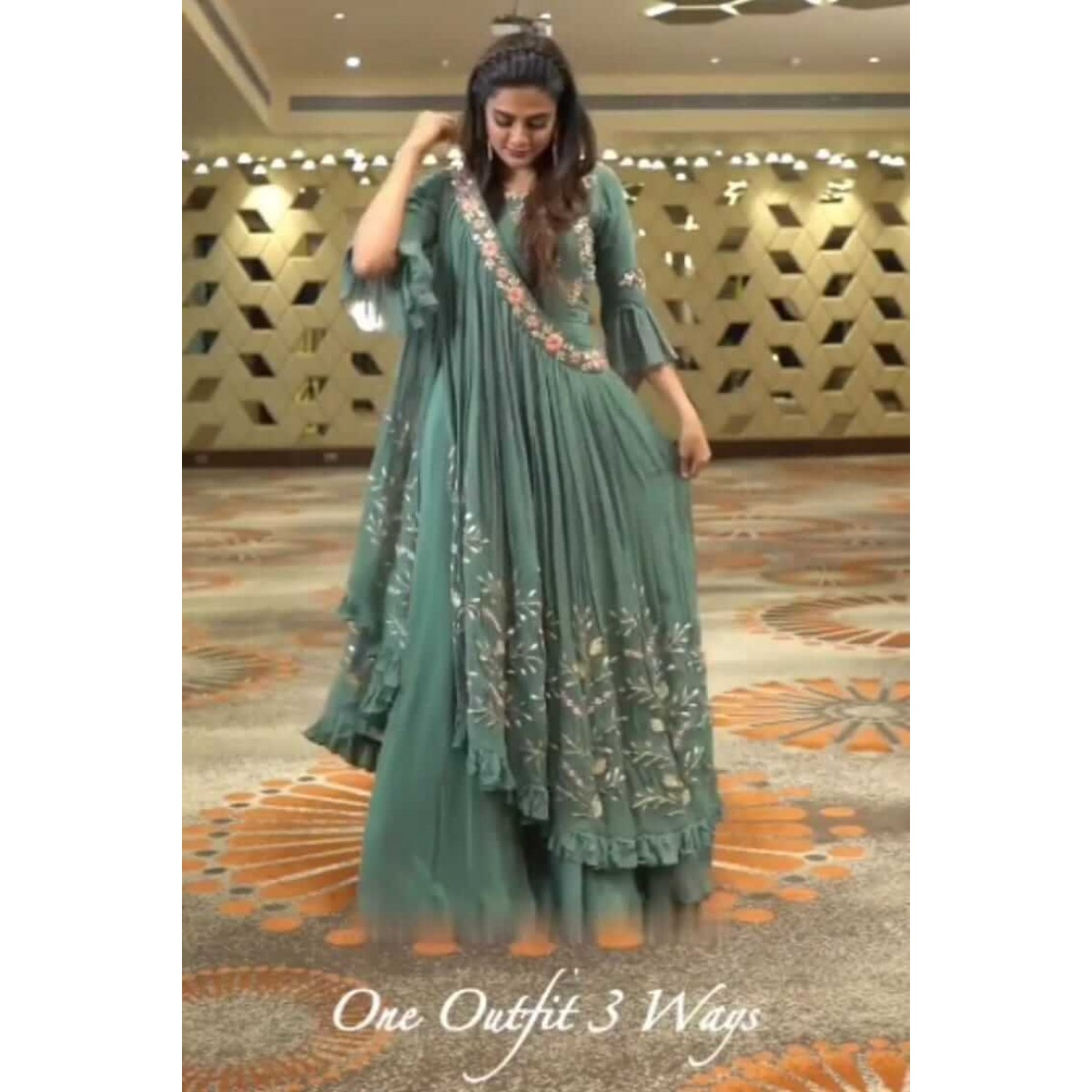 Fancy dupatta designer sales dress